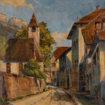 Appiano - Eppan, 1943 olio su tela - Öl auf Leinwand, 40x33