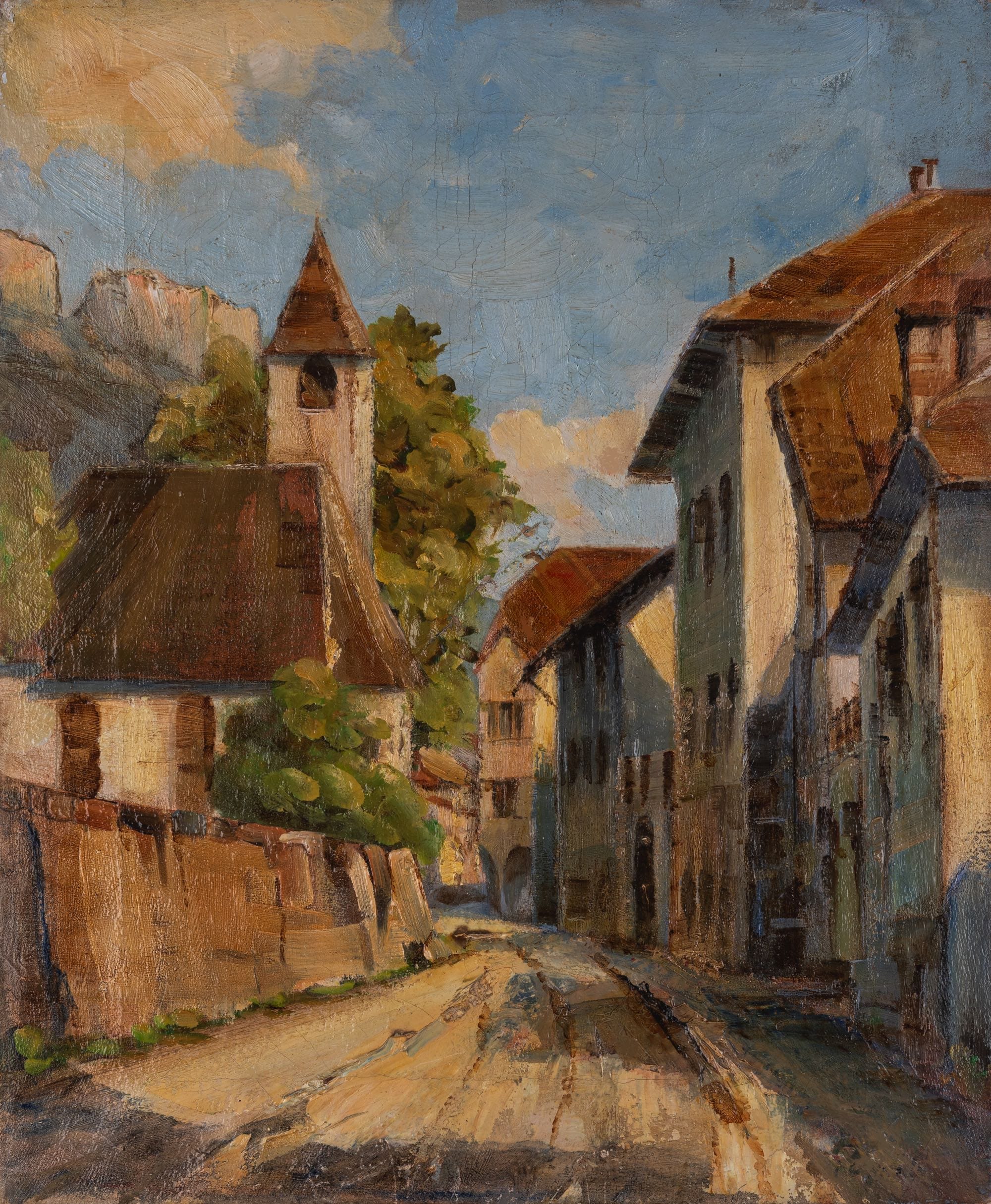 Appiano - Eppan, 1943 olio su tela - Öl auf Leinwand, 40x33