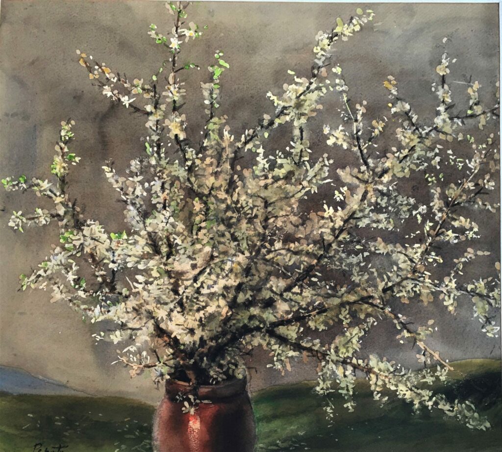 Fiori di melo -Apfelblüten, 1952, aquarello - Aquarell, 62x56, prop. priv. - Privatbes.