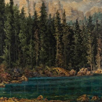 Foresta di Carezza - Karerforst, 1954, acquarello - Aquarell, 58x68, collezione pubblica - öffentl. Sammlung