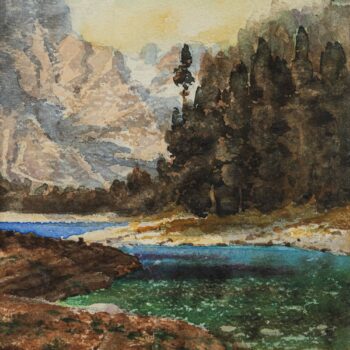 Lago di Braies - Pragser Wildsee, 1955, acquarello