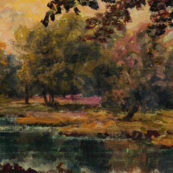 Specchio d'acqua - Wasserspiegel, 1963, tempera grassa - Öltempera, 19x49