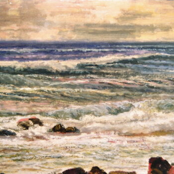 Mareggiata a Nervi - Seegang in Nervi 1963, tempera grassa - Öltempera 40 x 60