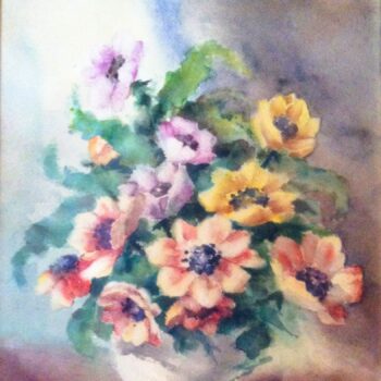 Anemoni - Anemonen, 1949, acquarello - Aquarell, 55x45 *