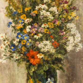 Fiori di campagna Feldblumen, 70x35, tempera ad olio Öltempera